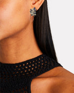 White Gold Diamond and Sapphire Antique Earrings