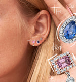 Pink Sapphire Diamond Studs