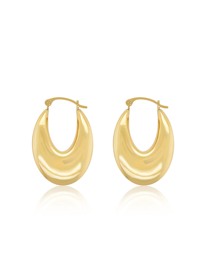 Yellow Gold Daily Medium Hoops - Online Exclusive