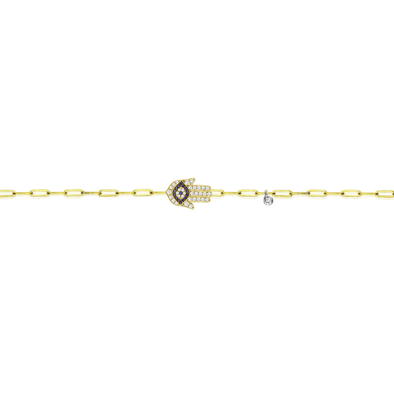 Hamsa Paperclip Bracelet