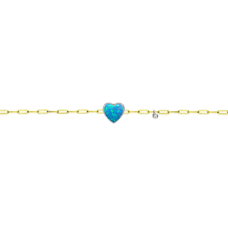 Heart Paperclip Bracelet