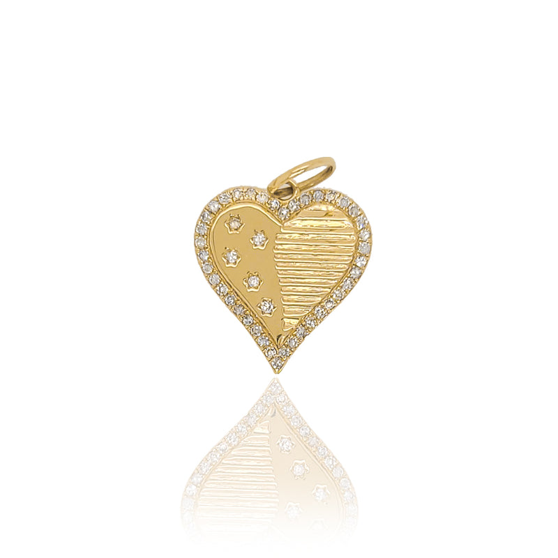 Diamond Heart Charm