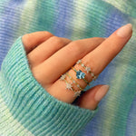 yellow gold delicate band ring
