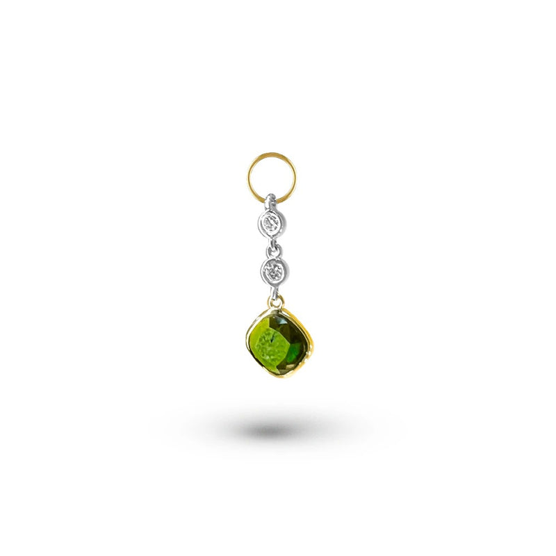 Drop Green Chrome Charm with Diamond Bezel | Online Exclusive