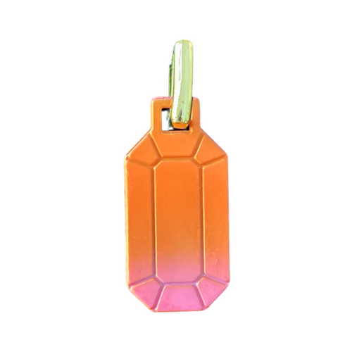 Orange and Pink Ombre Tag Charm
