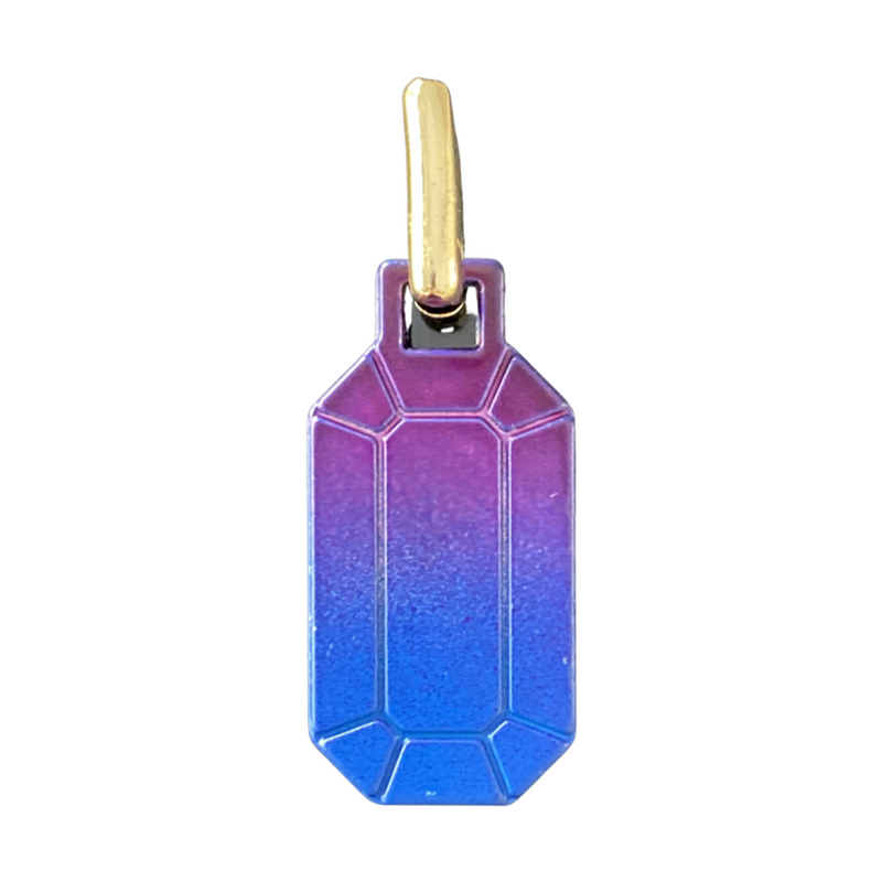 Blue and Purple Ombre Tag Charm