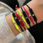 Diamond Initial Red Cord Bracelet