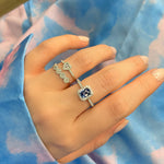 Blue Sapphire Diamond Ring