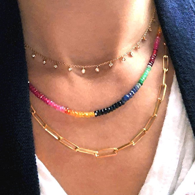 Multi Coloured Glass Beads Necklace - Chiseled bead pendant – Soyara  Ethnics Studio