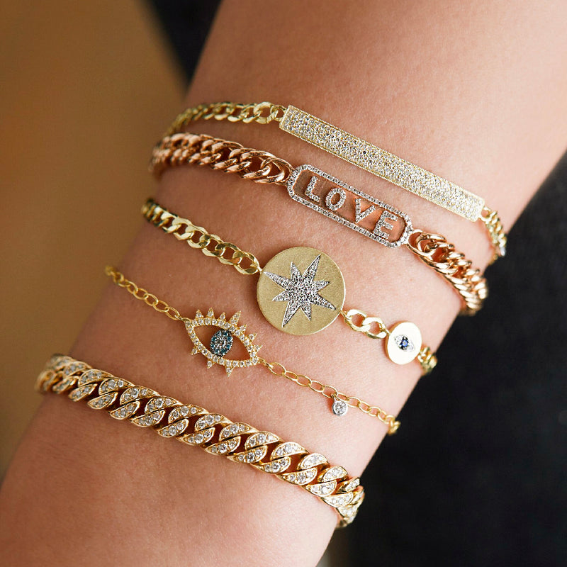 Diamond Link Bangle | Fashion bracelets, Gold bracelets stacked, Bangles