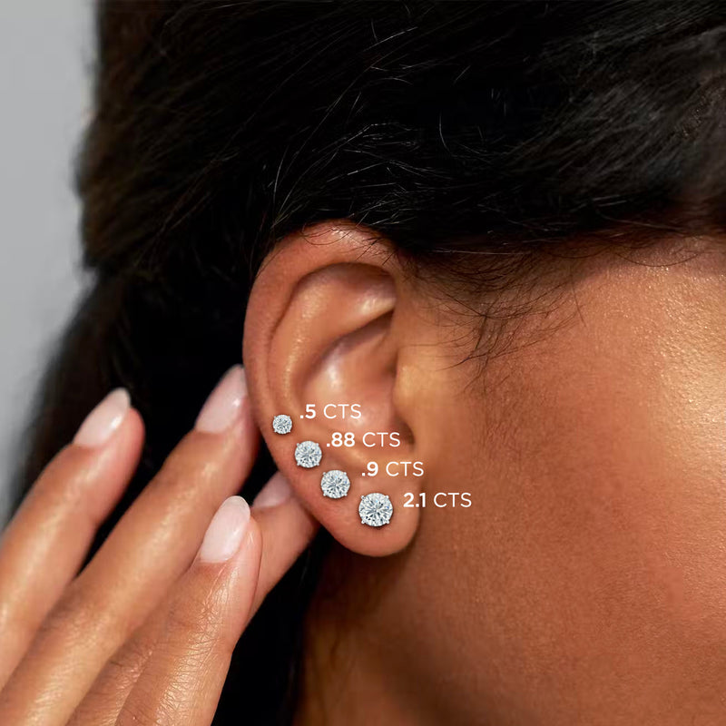 Lab grown earrings on sale