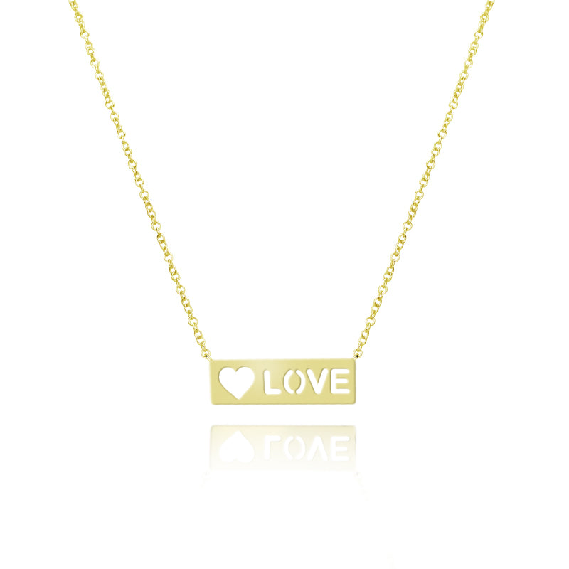 Love Plate Necklace