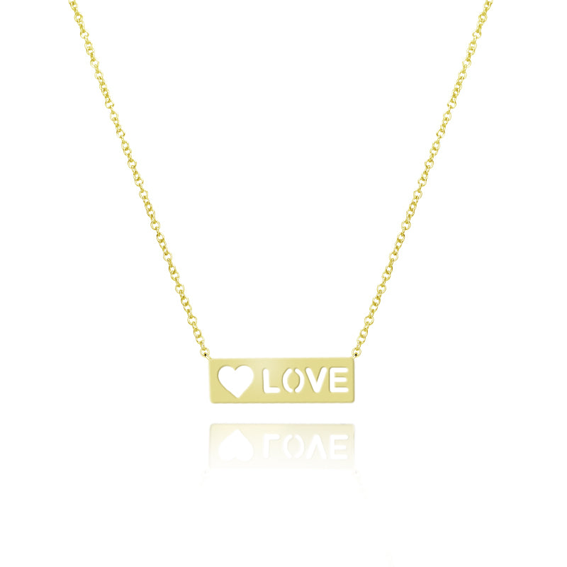 Love Plate Necklace