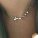 diamond script necklace-Meira T 