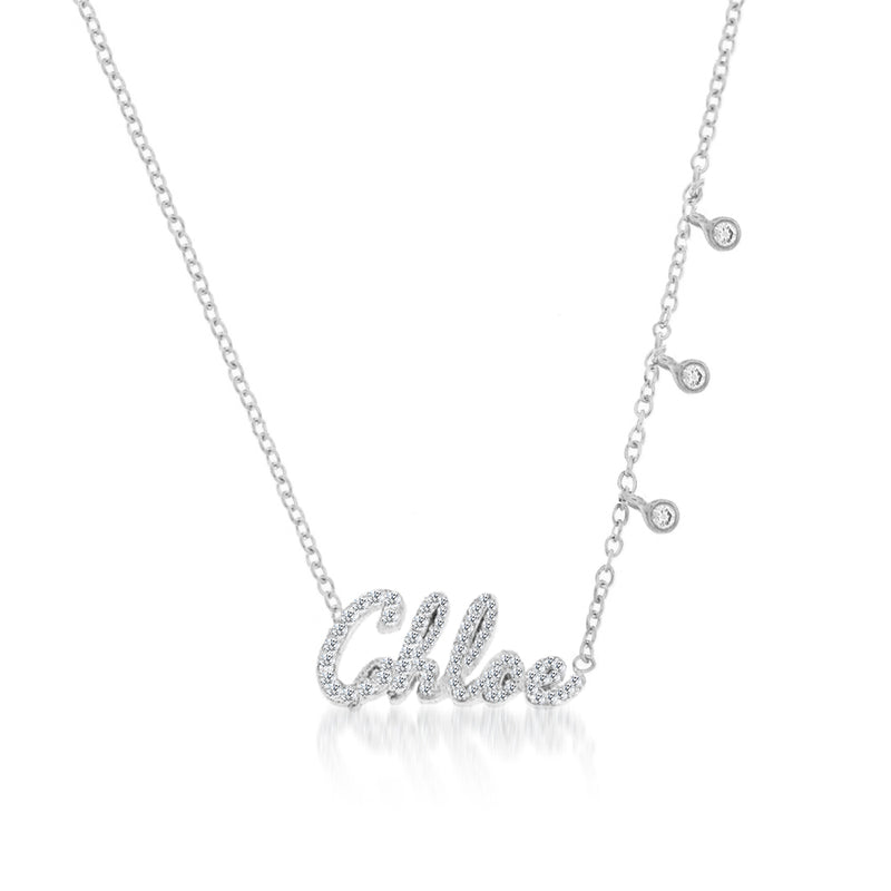 diamond script necklace-Meira T 