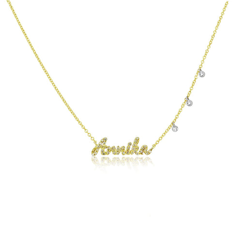 Diamond Script Necklace