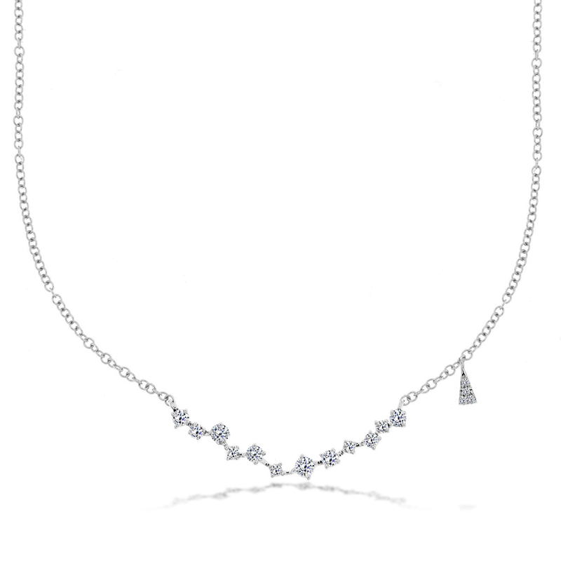 Meira T Diamond Bar Necklace
