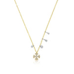 Dainty Cross Necklace- WHITE GOLD