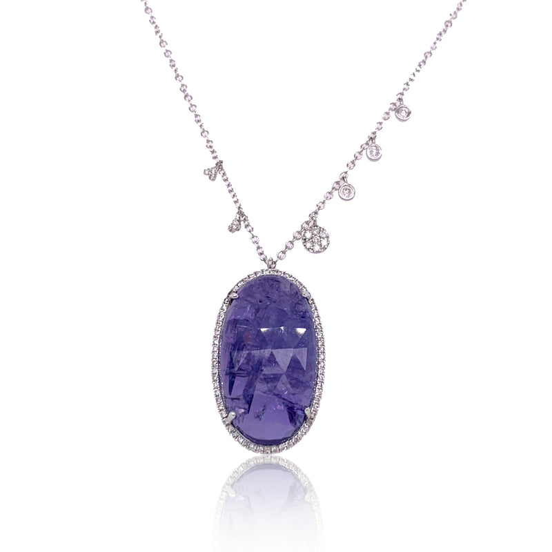 Tanzanite White Gold Necklace