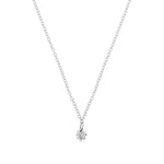 White Gold Drilled Diamond Necklace