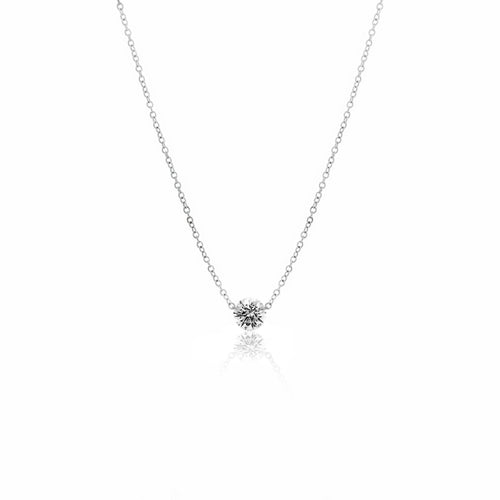 Solitaire Drilled Diamond Necklace