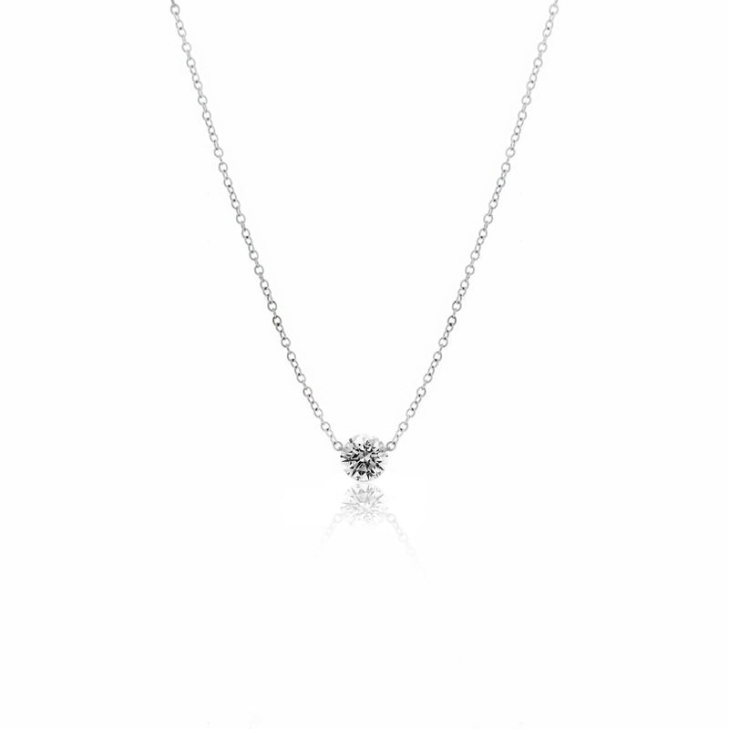 Solitaire Drilled Diamond Necklace