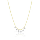gold pave charm necklace with diamonds