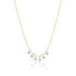 gold pave charm necklace with diamonds