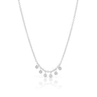 white gold pave charm necklace with diamonds