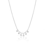 white gold pave charm necklace with diamonds
