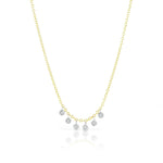 yellow gold pave charm necklace with diamonds