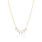 gold pave charm necklace with diamonds