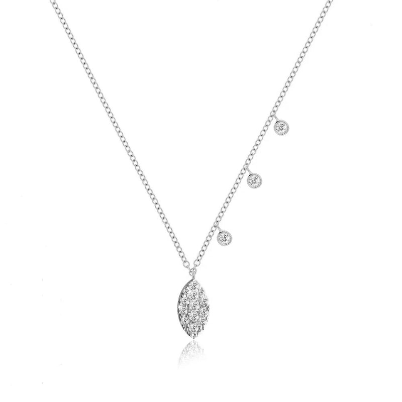 Diamond Encrusted Marquise Necklace