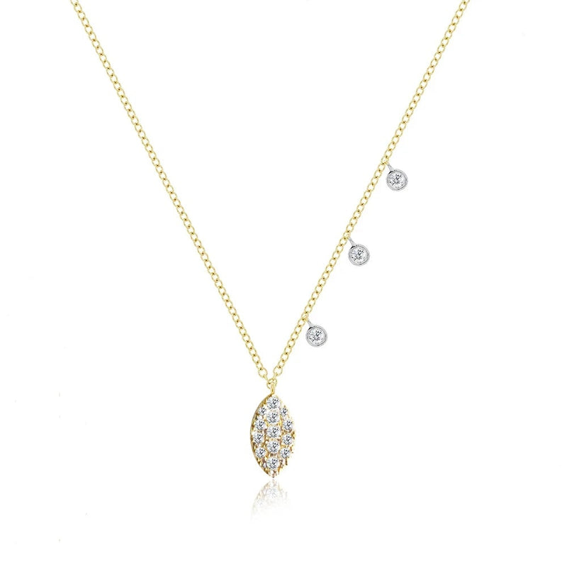 Diamond Encrusted Marquise Necklace