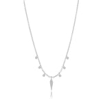 White Gold Diamond Dagger Necklace