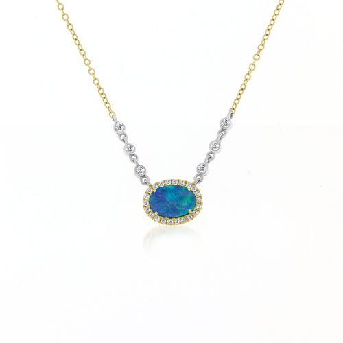  Opal and Diamonds Necklace