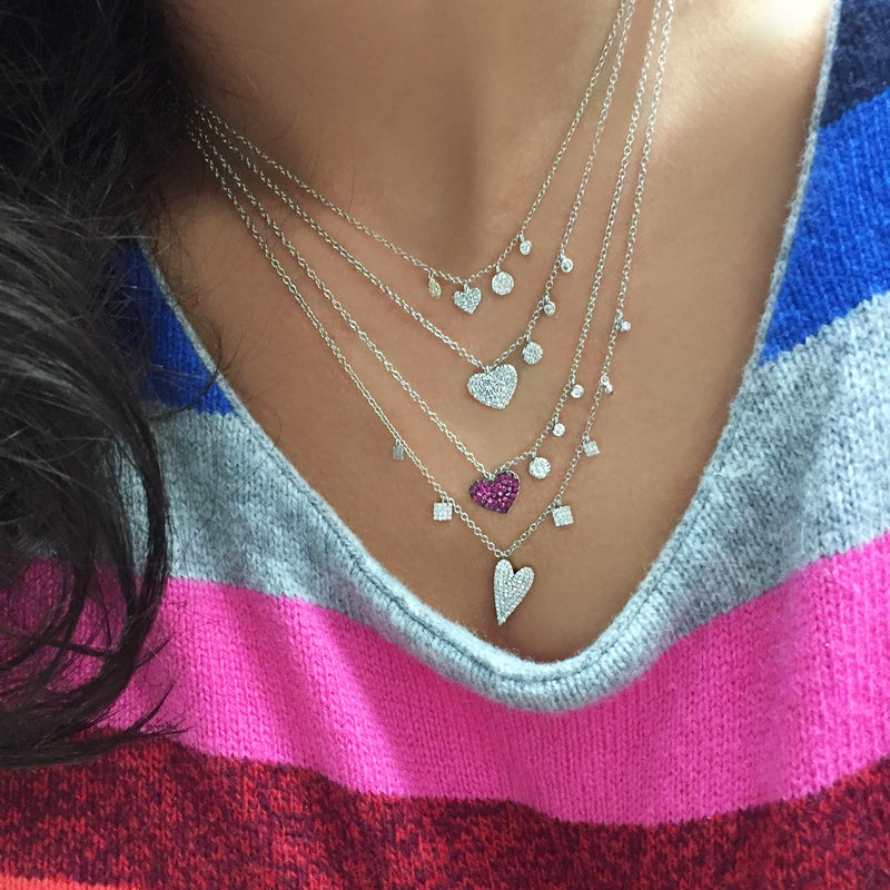 mini heart charm necklace