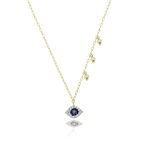 Evil eye diamond necklace 