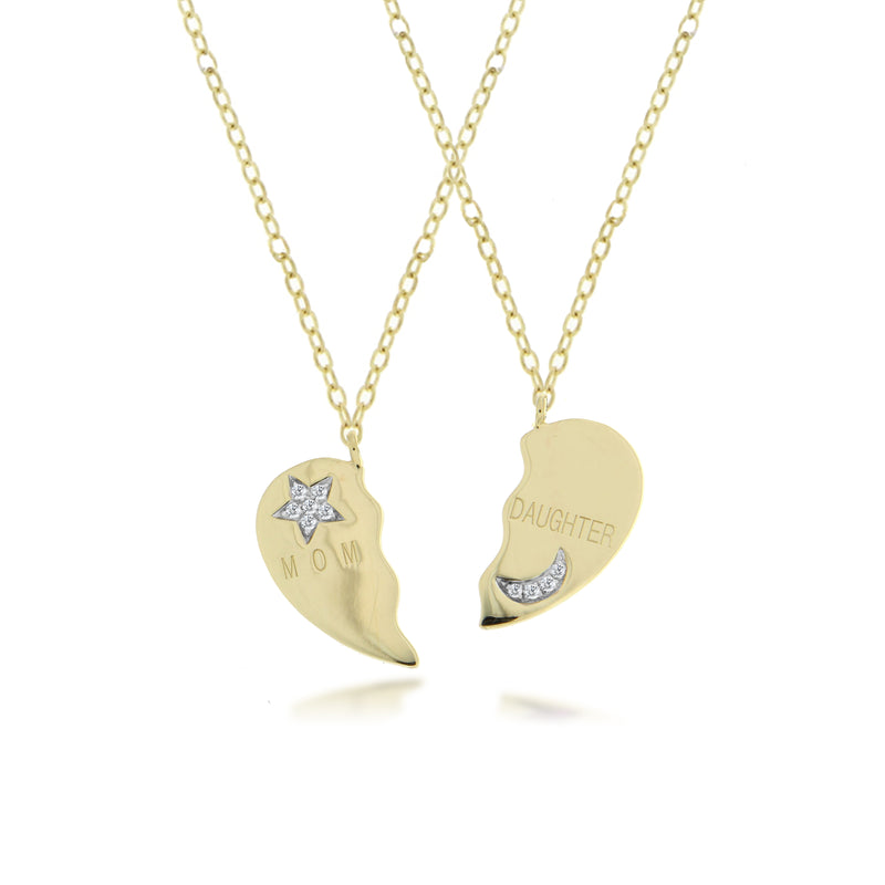 mother daughter necklace set