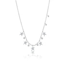 White Gold Diamond Star Necklace