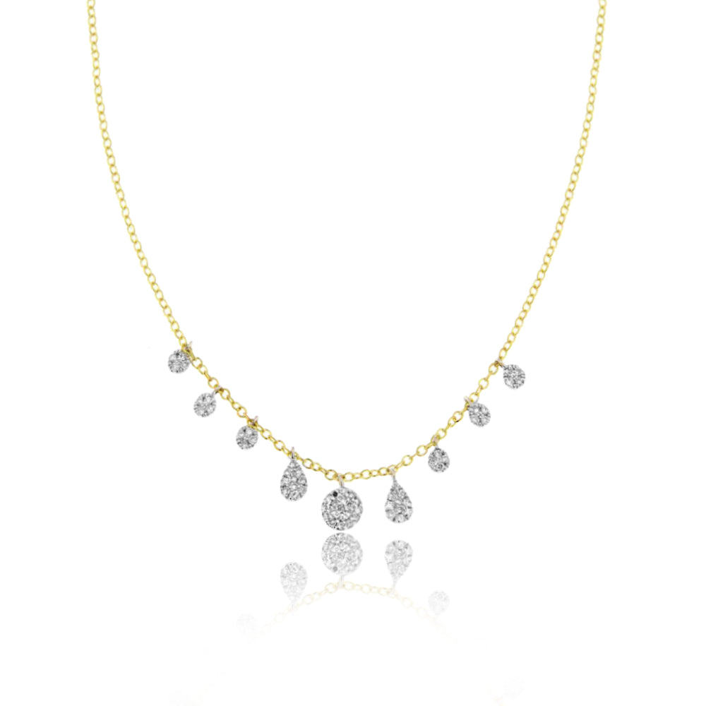 Yellow Gold Multi Charm Diamond Necklace