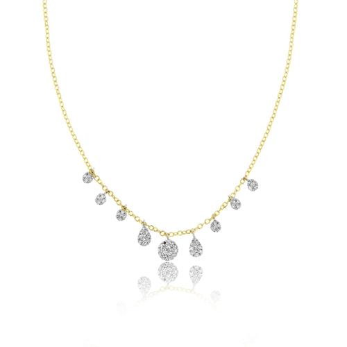 Yellow Gold Multi Charm Diamond Necklace