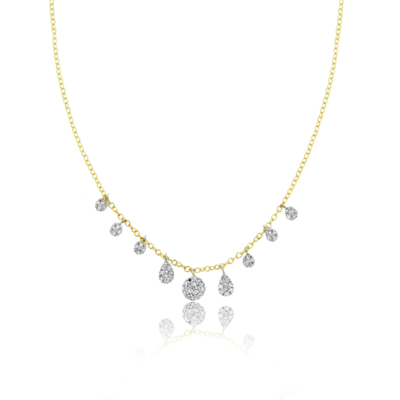 Yellow Gold Multi Charm Diamond Necklace