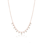 Rose Gold Diamond and Opal Layering Necklace