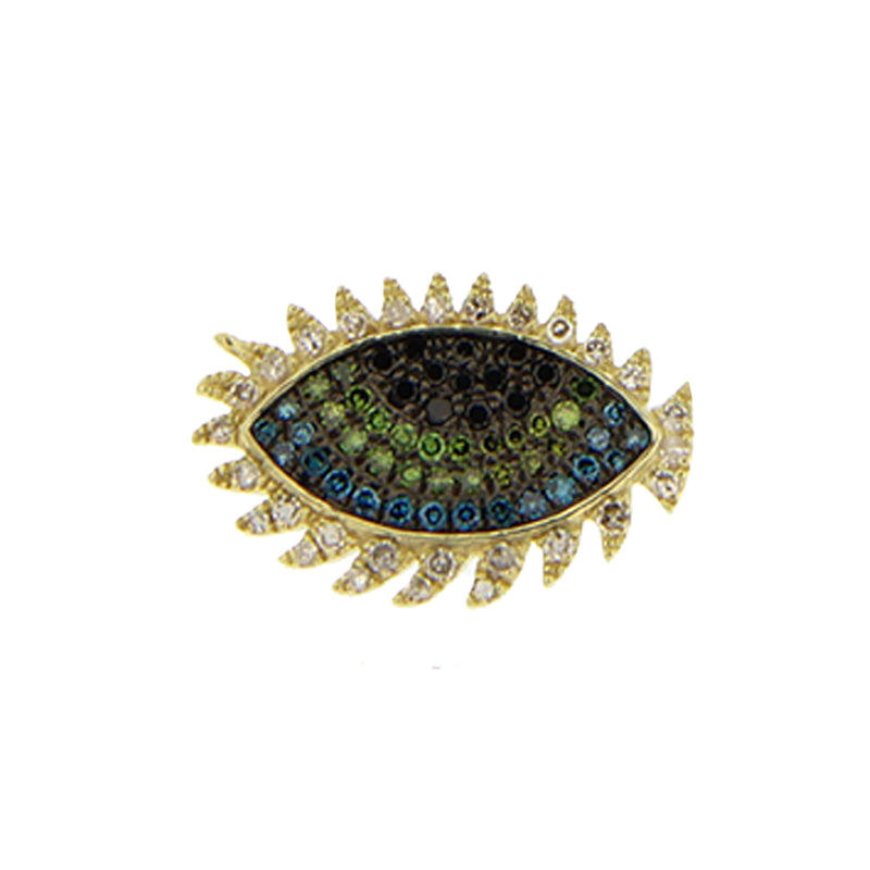Multi Color Sapphire Diamond Evil Eye