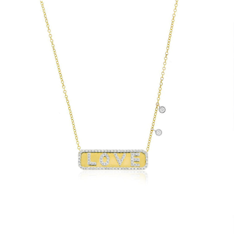 Love Plate Necklace