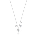 Starburst Diamond Charm Necklace