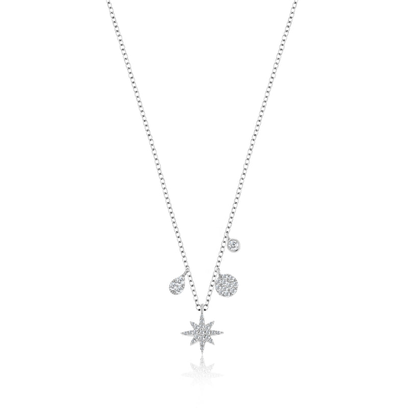 Starburst Diamond Charm Necklace