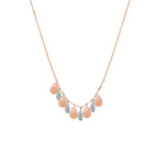 Pink Opal Fringe Necklace
