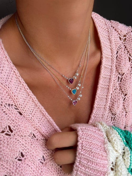 Ruby Heart Necklace